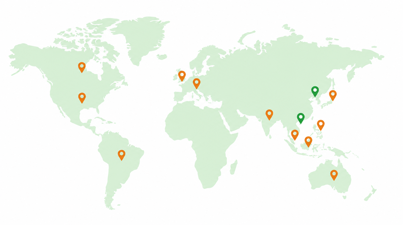 Plamed global distributor network map